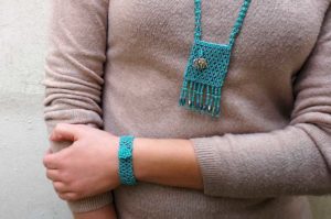Tempting Turquoise Petra Amulet Necklace and Bracelet Kit
