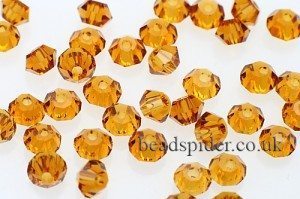 CBI606 Burnt Sienna Bi-cone  x 25