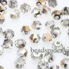 CBI538 Crystal Silver Bi-cone  x 30