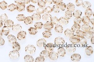 CBI643 Beige Champagne Bi-cone  x 25