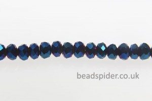 Electric Blue AB Coated Crystal Donut