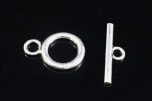14x19mm Silver Vintage Plain Toggle Clasps