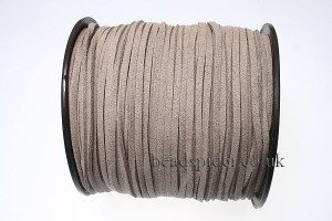 Grey Faux Suede Thong