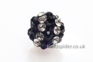 Crystal and Black Sparkle Ball
