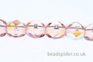  Rosaline Crystal AB Czech Glass