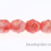 Opaque Salmon Pink Hurricane Czech Glass