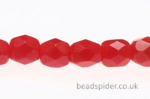  Opaque Red Czech Glass