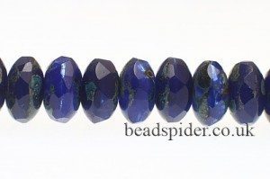  Capri Blue Picasso  Czech Glass