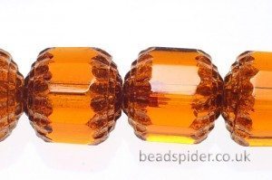  Topaz Bronze  Czech Glass