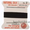 Black 100% Silk Knotting Thread size 2
