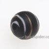 Black With White and Gold Stripe Solaris Bead