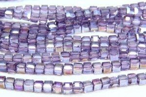 Purple AB Crystal Cube