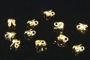 2mm Gold Side Calotte for Ball Chain 50 pce