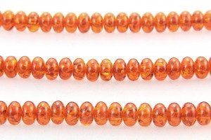 8mm Donut. Golden Copal Amber.