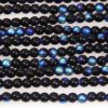 Jet Blue AB Round Beads