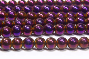 Mystic Purple Round Hematite