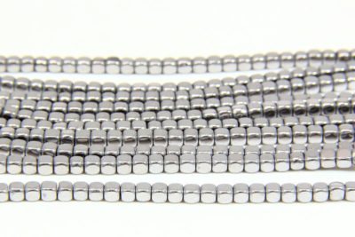  Silver Rounded Hematite Cubes