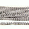  Matte Silver Rounded Hematite Cubes