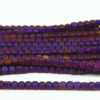  Matte Mystic Purple Rounded Hematite Cubes