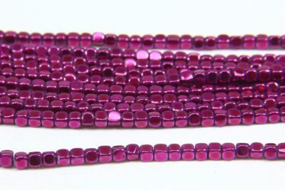  Magenta Rounded Hematite Cubes