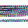  Rainbow Rounded Hematite Cubes