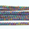  Matte Rainbow Rounded Hematite Cubes