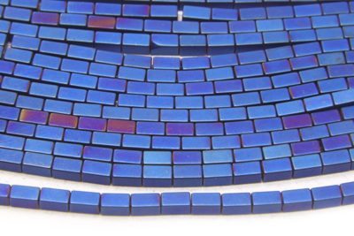 Matte Electric Blue Hematite Bricks