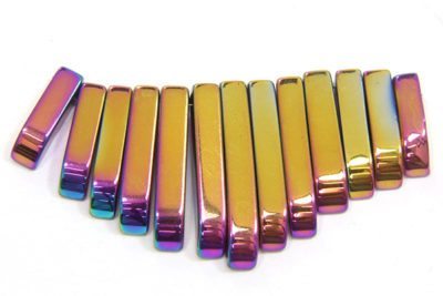 Rainbow 4mm Hematite Graduating Rods