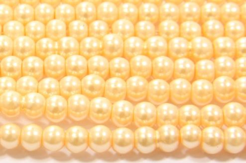 Soft Peach Glass Pearl