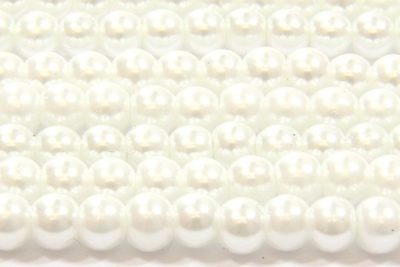 Misty White Glass Pearl