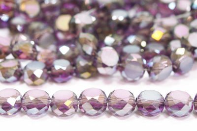 Amethyst AB Semi Frosted Coin