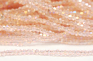 2mm Rose Quartz AB Crystal Bicones