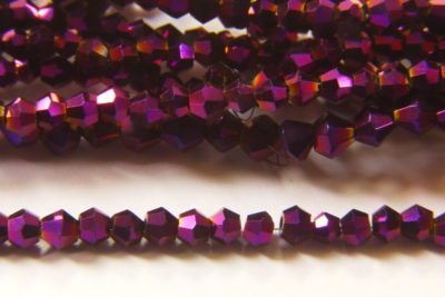 2mm Mystic Purple Crystal Bicones