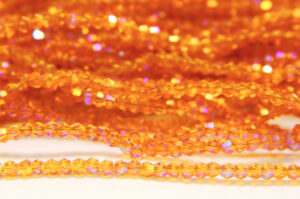 2mm Ember AB Crystal Bicones