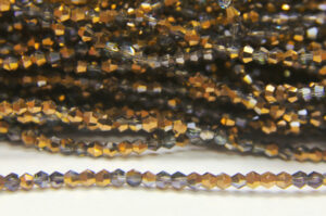 2mm Demi Coated Bronze Crystal Bicones