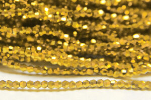 2mm Metallic Gold Crystal Bicones