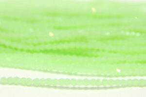 2mm Frosted Mojito Crystal Bicones