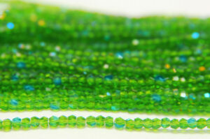 2mm Sapphire Coated Jade Crystal Bicones