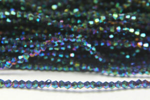 2mm Metallic Poseidon Crystal Bicones