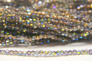 2mm Pixie Dust Lustre Crystal Bicones