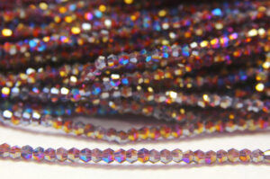 2mm Purple Paradise Crystal Bicones
