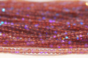 2mm Sapphire Coated Amethyst Crystal Bicones
