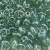 Satined Moss Green Preciosa Twin Beads