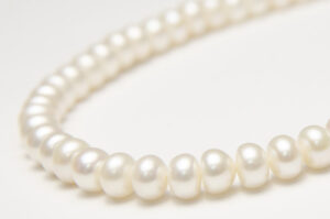 8-9mm White Demi-Round Freshwater Pearls