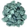 Satin Moss Green 2-Hole Triangle Beads