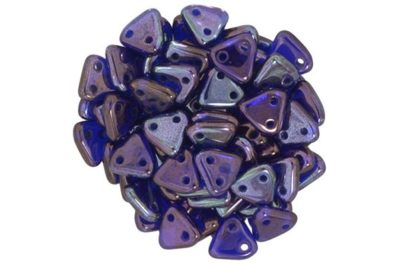 Cobalt Vega 2-Hole Triangle Beads