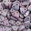 Lustred Metallic Mauve 2-Hole Triangle Beads