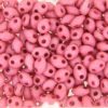 Opaque Dark Salmon Preciosa Twin Beads