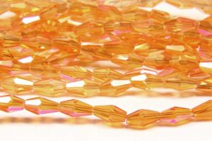 Tangerine AB Crystal Long Bicone