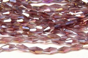 Amethyst AB Crystal Long Bicone